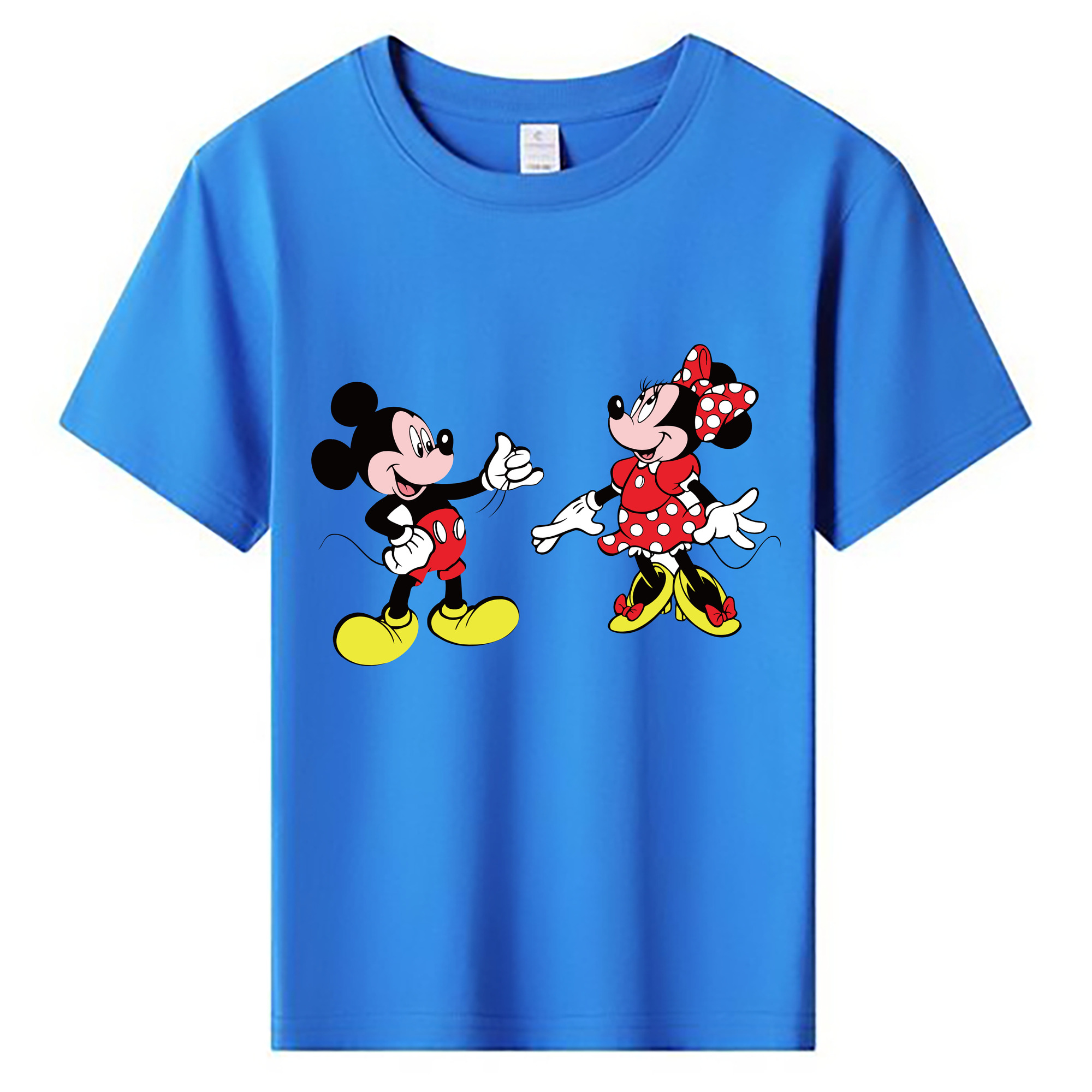 ミッキーマウス Mickey Mouse 綿100％キッズTシャツ（フロントプリント）
